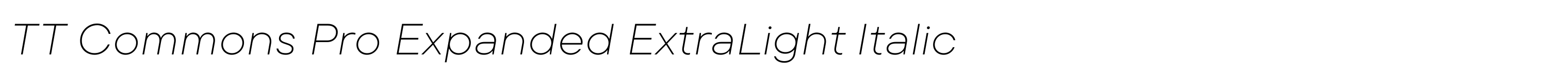 TT Commons Pro Expanded ExtraLight Italic